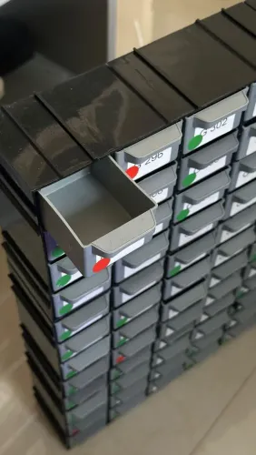 Organizador de estoque de plástico 