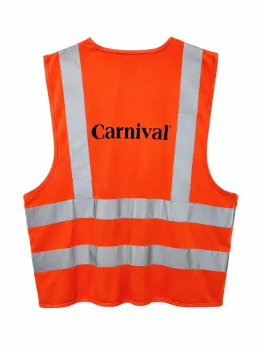 Colete refletivo EPI Carnival Cruises laranja