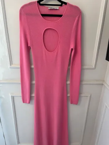 Vestido longo tricô Zara