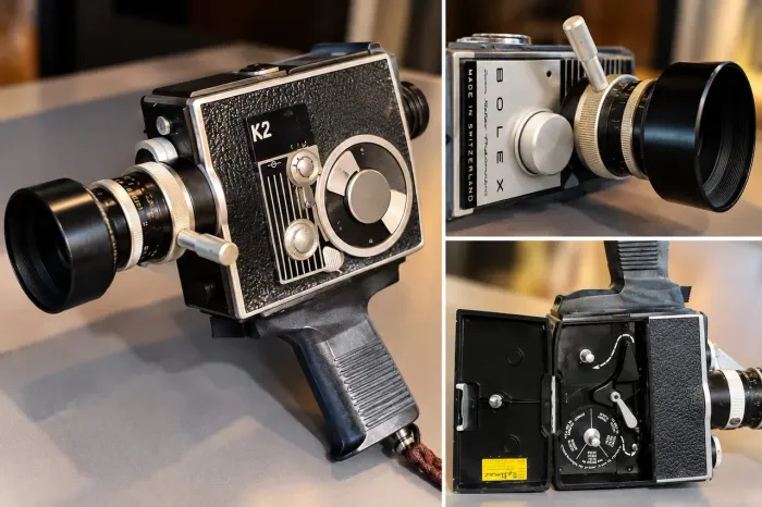 Título: Filmadora Bolex K2 Suíça Vintage 8mm - Câmera Antiga de Colecionador