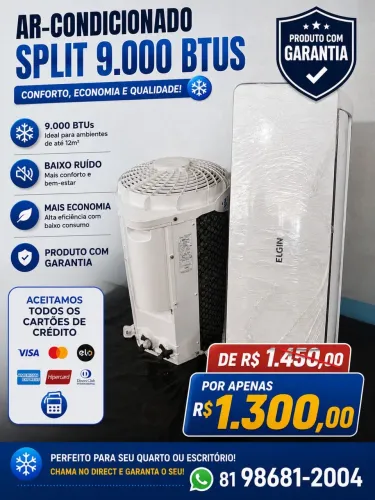 Ar Condicionado Split 9000 btus