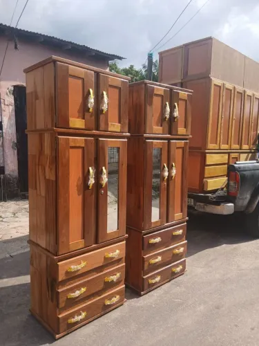 Guarda roupa de solteiro duas portas com maleiro novo frete grátis 