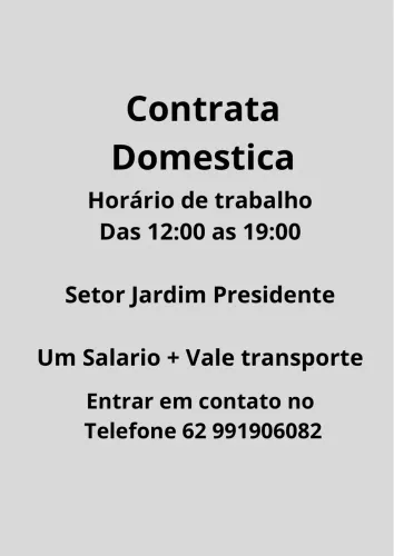 Doméstica meio período 