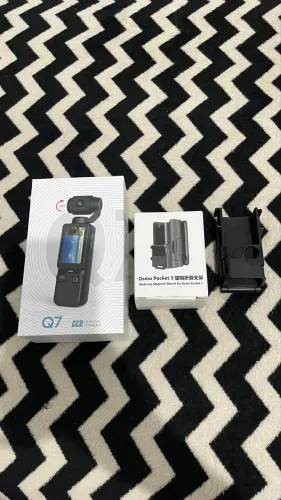 Câmera Gimbal Q7 4K Estabilizada + Suporte Osmo Pocket 3