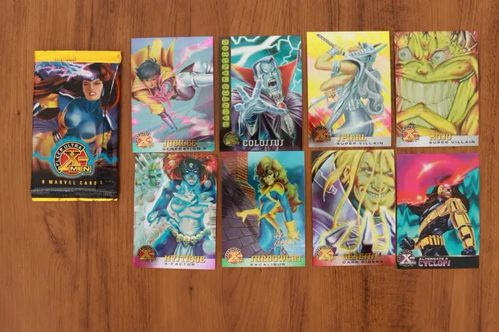 8 Cards X-Men Fleer Ultra 1995 - Originais Marvel + Pacote original