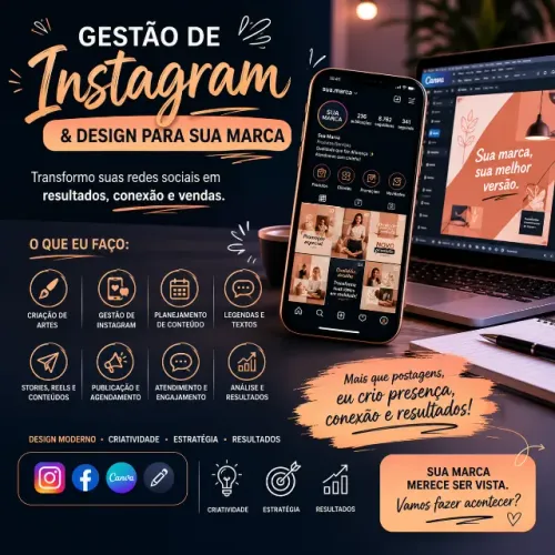 Gestor de Instagram e Designer para Lojas, Empresas e Negócios Locais