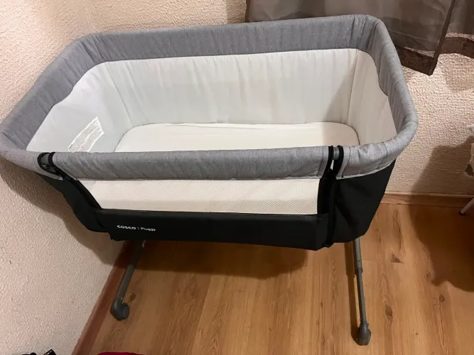 Berço Cosco Kids, Co-bed Pluggy, 0 a 9kg, Cinza Escuro