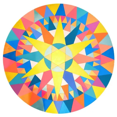 Quadro mandala decorativo em MDF 