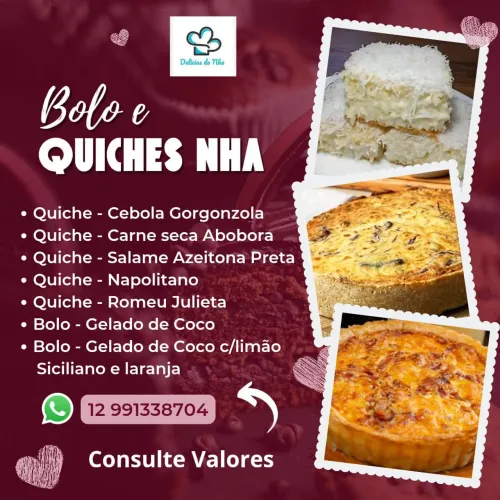 BOLOS E QUICHE DA NHA