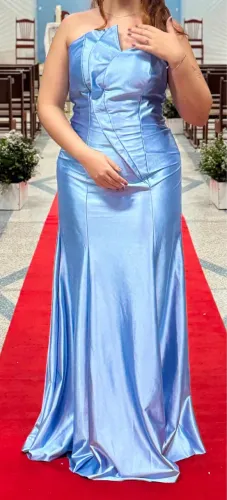 Vestido festa azul serenity 