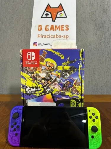 Nintendo Switch OLED Splatoon 3 Semi Novo.