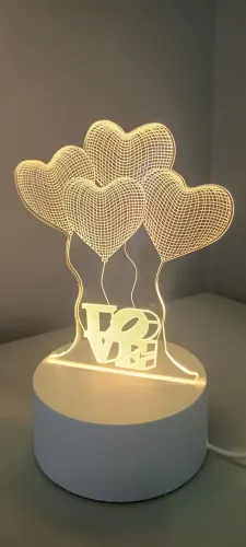 Luminária LED em acrílico LOVE 