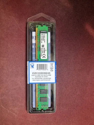 Memória ram ddr3, 1333mhz com 9 de latência Kingston 
