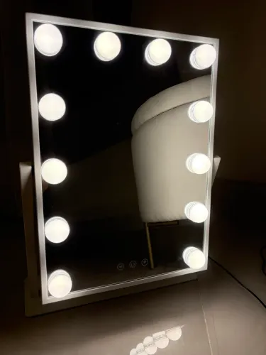 Espelho De Luz Maquiagem 3 Cores Brilho Ajustável