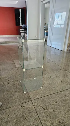 Estante Modular em Vidro 2 Nichos Verticais