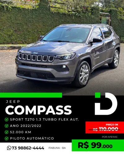 Jeep Compass Sport T270 1.3 TB 4X2 Flex AUT 2022
