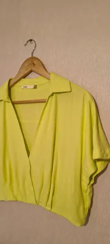 Blusa croped viscolinho tamanho G