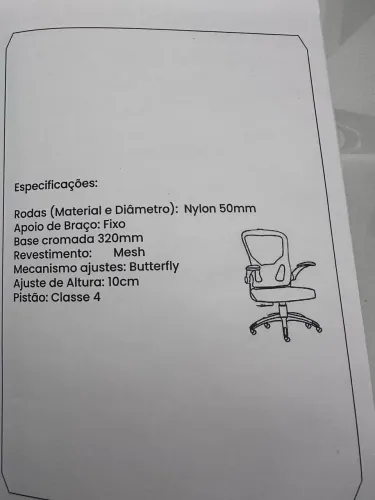 Cadeira de escritório de ótima qualidade 