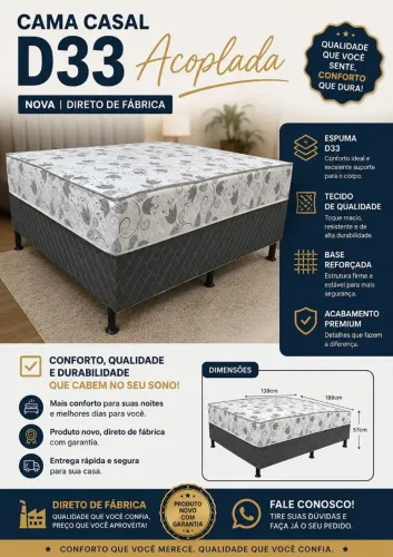 Cama casal box direto da fábrica