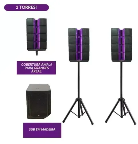 CAIXA AMPLIFICADA DE 18" TORRE - WALDMAN L2-18164