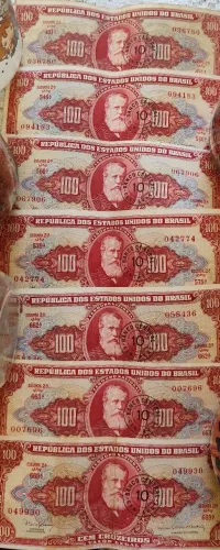Notas 100 Cruzeiros Dom Pedro II Novas