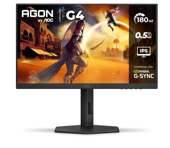Monitor Gamer AOC Agon G4 27" IPS 180Hz 0.5ms (Ajuste de Altura) - Impecável