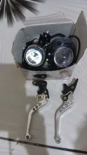 Farol auxiliar mas manete cromada 