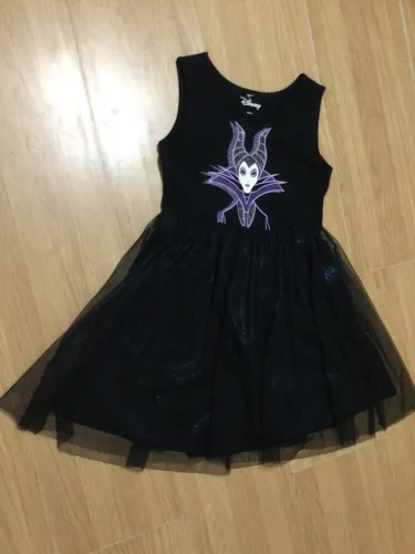 VESTIDO INFANTIL HERING DISNEY MALÉVOLA HALLOWEEN TAM 08