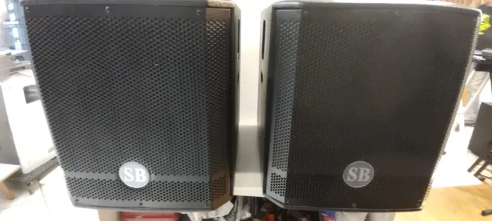 PAR DE SUB GRAVES SOUNDBOX 512 ATIVO E PASSIVO novo sem embalagem