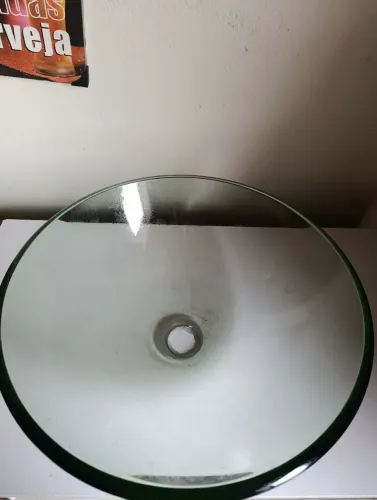 Cuba de vidro para lavatório 40cm diâmetro