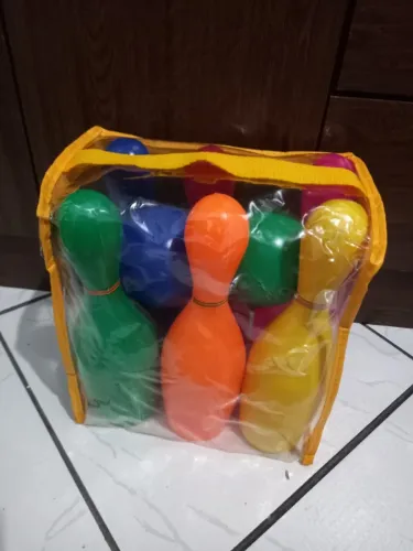 Brinquedo Jogo De Boliche Infantil 6 Pinos E 2 Bolas