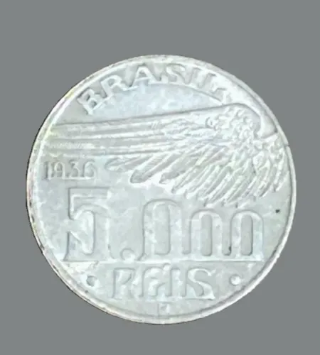 Moeda de 5000 réis em prata