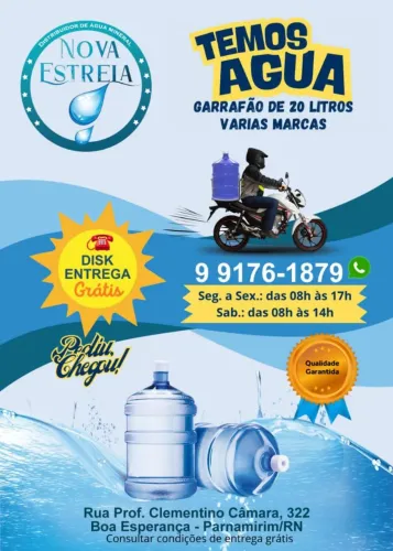 Garrafão de Água de 20 litros, várias marcas