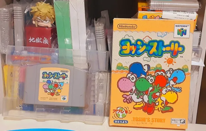 Fita Yoshi's Island original Nintendo64<br>Na caixa,