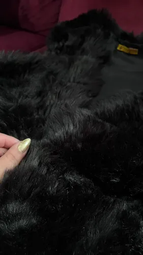 Colete De Pelo Preto 