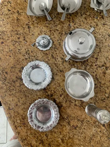 Peças de inox xícaras pra sobremesa preço a combinar