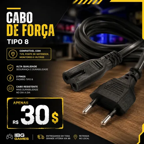Cabo de alimentação