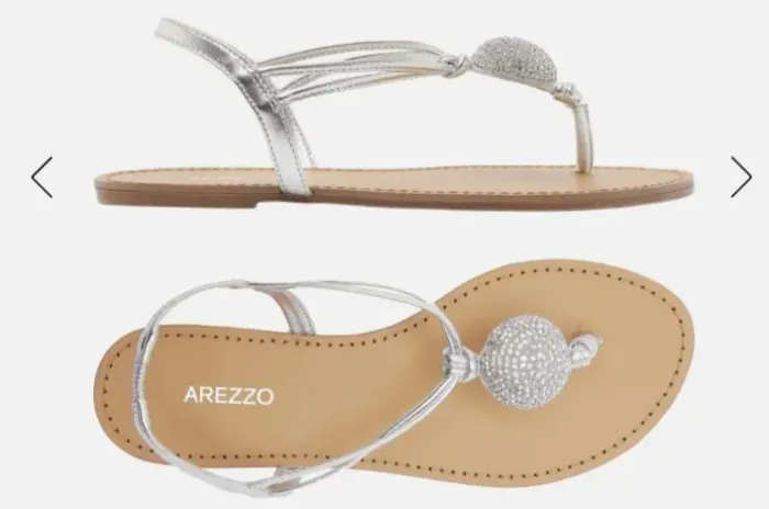 Rasteirinha Arezzo Tam 35 prata