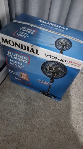 Ventilador Coluna MONDIAL 40cm, Preto/Prata | Turbo 8 Pás, 110V, 140W, VTX-40C-8P