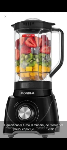 Liquidificador turbo mundial 550w