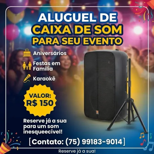 Aluguel de caixa de som