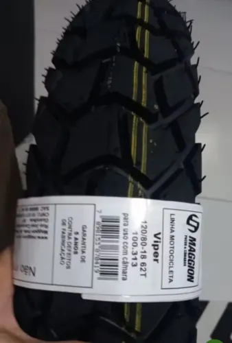 Pneu XRE 300 Maggion 120/80-18 Traseiro, uso com CÂMARA. (PIX, DINHEIRO E CARTÃO).