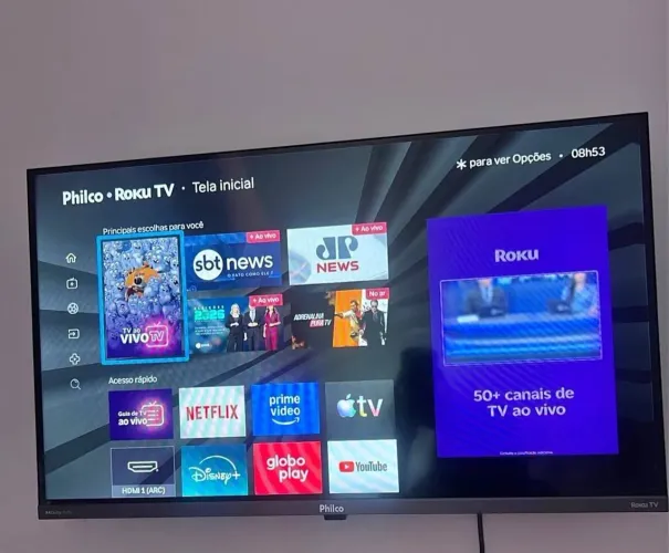 Tv 50 smart Philco roku 4k Wi-Fi,Bluetooth,espelhamento Smartphones tudo funcionando