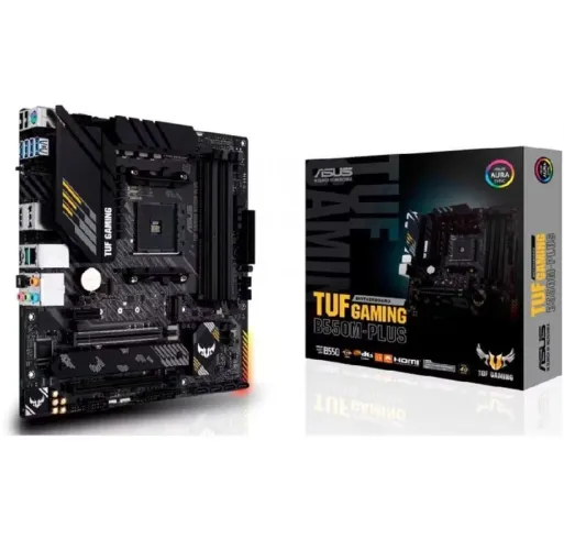 Placa-Mãe AMD AM4 Asus TUF GAMING B550M-Plus - 90MB14A0-C1BAY0