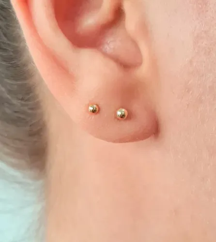 Brincos bolinha Ouro 18k DESCONTO no Kit