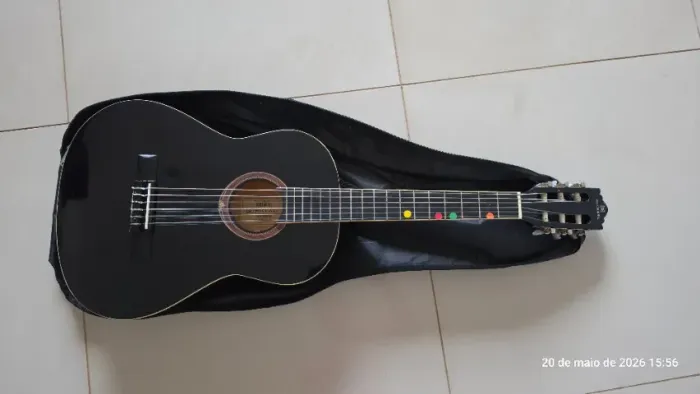 Violão Michael VM16E Black com capa ? ótimo para iniciantes
