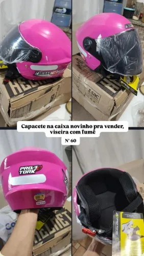capacete novo pró tork com viseira fumê