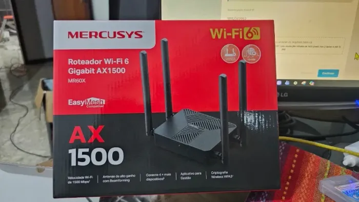 Roteador Mercusys Mr60x Wi-fi 6 Ax1500 Dual-band Wifi 1,5gb (Usado)