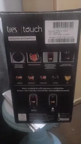 Cafeteira Espresso três corações Touch-screen Vermelha 110V Perfeito Estado