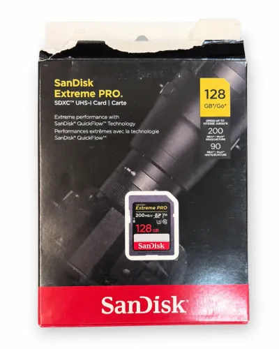 Cartão de Memória SanDisk Extreme PRO 128GB - Open Box